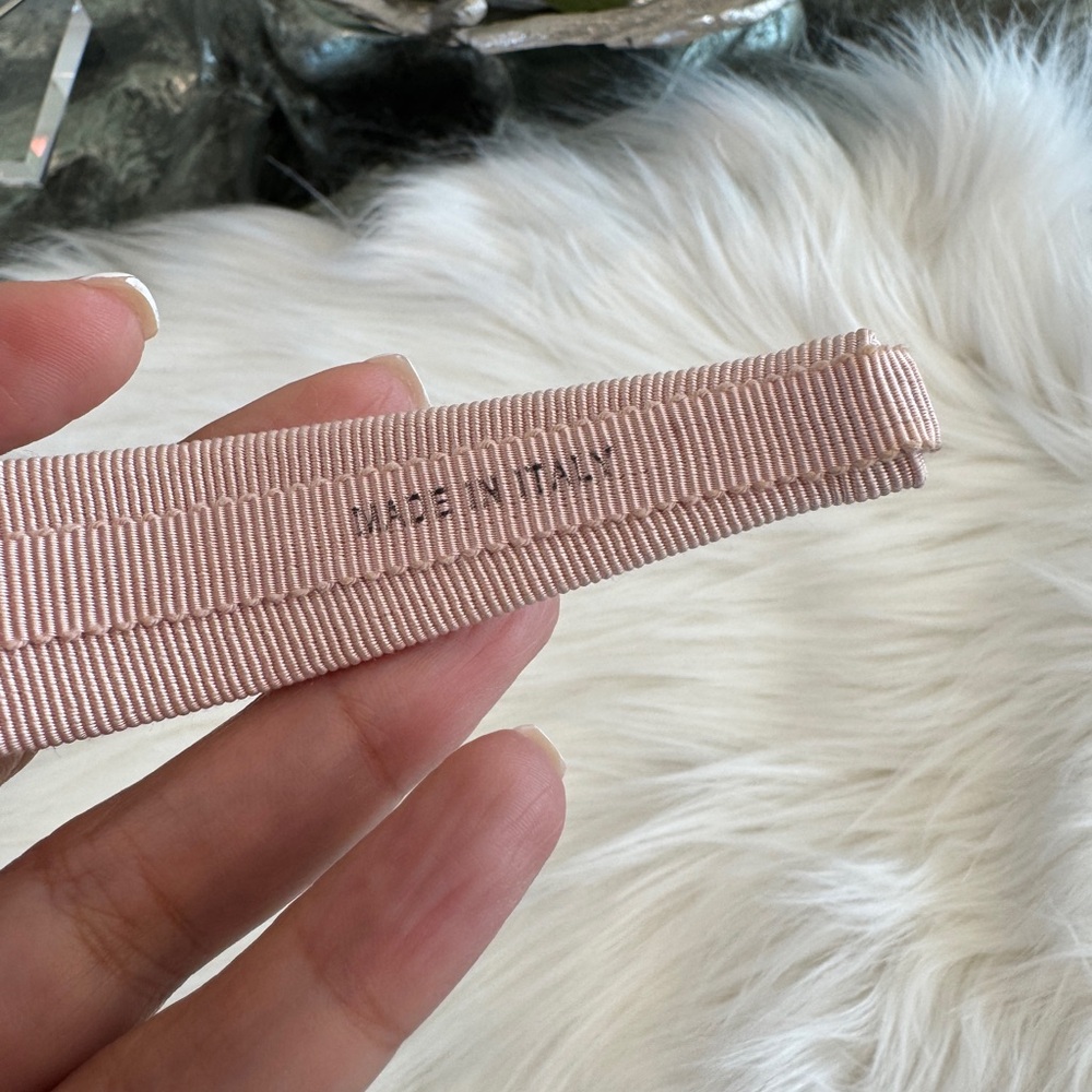 Salvatore Ferragamo Grosgrain Headband - Pink & Champagne Gold - Picture 6 of 8